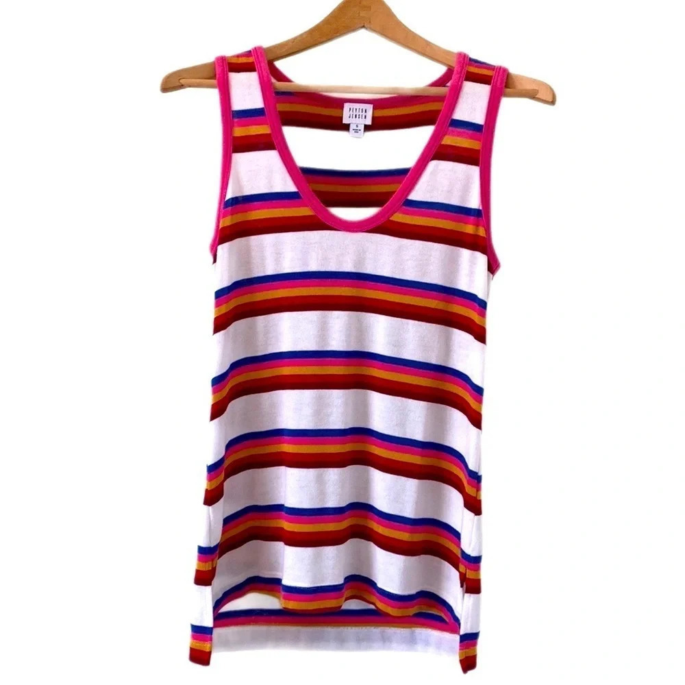 🌸Peyton Jensen Stripped tank top small